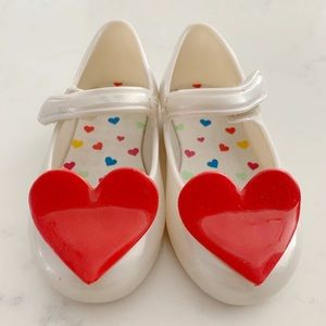 Pre-owner Mini Melissa red heart shoes toddler 7